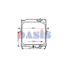 280005N AKS DASIS Радиатор, охлаждение двигателя