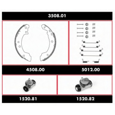 3508.01 ROADHOUSE Комплект тормозов, барабанный тормозной механизм