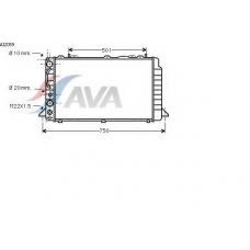AI2059 AVA Радиатор, охлаждение двигателя