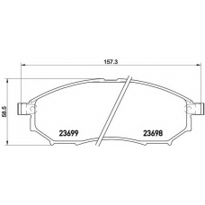 P 56 094 BREMBO Комплект тормозных колодок, дисковый тормоз