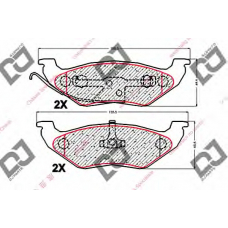 BP1958 DJ PARTS Комплект тормозных колодок, дисковый тормоз