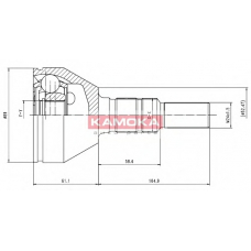 6035 KAMOKA Шарнирный комплект, приводной вал