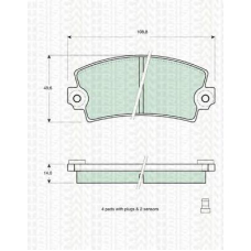 8110 10330 TRIDON Brake pads - front