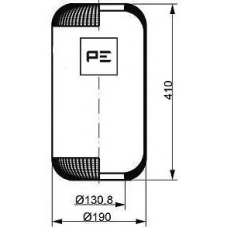 084.077-70A PE Automotive Кожух пневматической рессоры