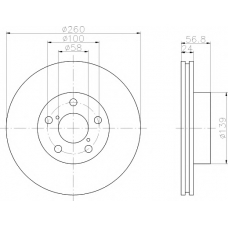 8DD 355 105-321 HELLA PAGID Тормозной диск