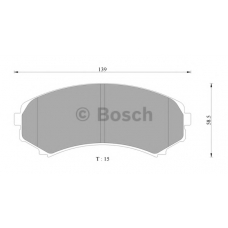 0 986 AB2 378 BOSCH Комплект тормозных колодок, дисковый тормоз