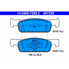 13.0460-7298.2 ATE Комплект тормозных колодок, дисковый тормоз