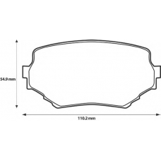 572420B BENDIX Комплект тормозных колодок, дисковый тормоз