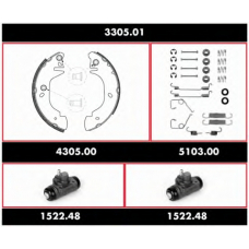 3305.01 WOKING Комплект тормозов, барабанный тормозной механизм