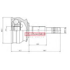7076 KAMOKA Шарнирный комплект, приводной вал