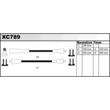 XC789 QUINTON HAZELL Комплект проводов зажигания