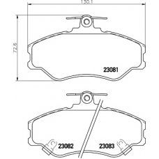 8DB 355 016-641 HELLA PAGID Комплект тормозных колодок, дисковый тормоз