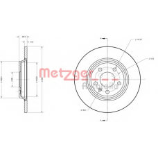 6110125 METZGER Тормозной диск