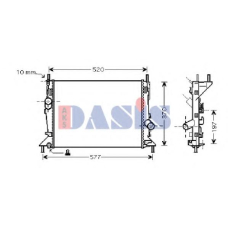 090083N AKS DASIS Радиатор, охлаждение двигателя