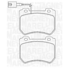 363916060423 MAGNETI MARELLI Комплект тормозных колодок, дисковый тормоз