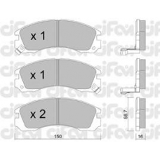 822-134-0 CIFAM Комплект тормозных колодок, дисковый тормоз