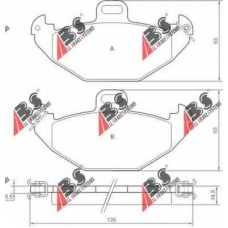 37051 OE ABS Комплект тормозных колодок, дисковый тормоз