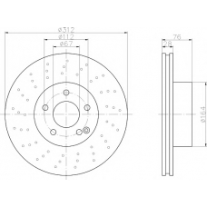 8DD 355 106-861 HELLA PAGID Тормозной диск