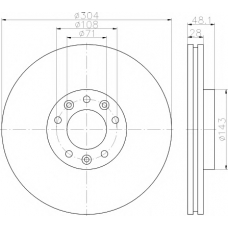 8DD 355 117-331 HELLA PAGID Тормозной диск