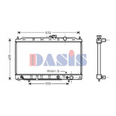 140045N AKS DASIS Радиатор, охлаждение двигателя