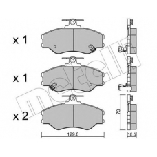 22-0366-0 METELLI Комплект тормозных колодок, дисковый тормоз