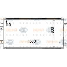 8FC 351 300-741 HELLA Конденсатор, кондиционер