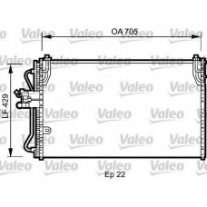 818196 VALEO Конденсатор, кондиционер