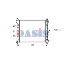 041370N AKS DASIS Радиатор, охлаждение двигателя