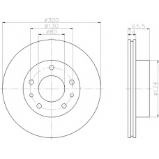 8DD 355 104-431 HELLA PAGID Тормозной диск