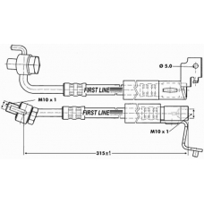 FBH6693 FIRST LINE Тормозной шланг