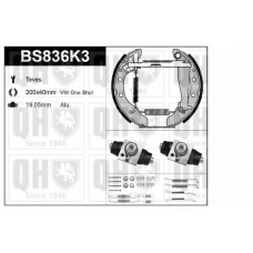 BS836K3 QUINTON HAZELL Комплект тормозов, барабанный тормозной механизм