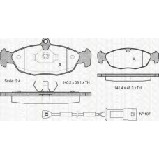 8110 24957 TRIDON Brake pads - front