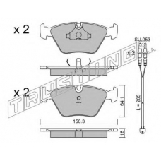 124.2W TRUSTING Комплект тормозных колодок, дисковый тормоз