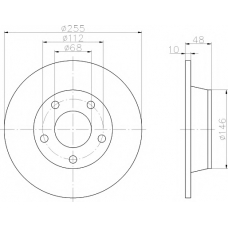 8DD 355 109-091 HELLA PAGID Тормозной диск