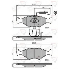 ADB11295 COMLINE Комплект тормозных колодок, дисковый тормоз