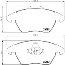 MDB82672 MINTEX Комплект тормозных колодок, дисковый тормоз