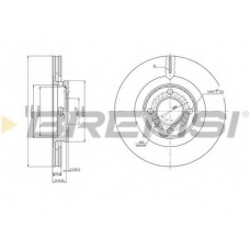 DBA339V BREMSI Тормозной диск