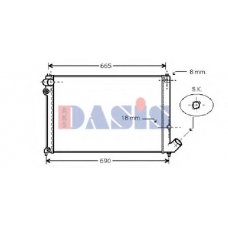060930N AKS DASIS Радиатор, охлаждение двигателя