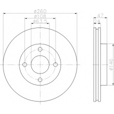 8DD 355 103-361 HELLA PAGID Тормозной диск