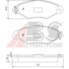 P 56 038 ABS Комплект тормозных колодок, дисковый тормоз