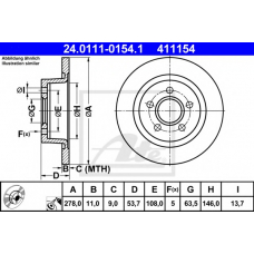 24.0111-0154.1 ATE Тормозной диск
