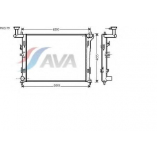 HY2179 AVA Радиатор, охлаждение двигателя