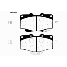 J3602054 NIPPARTS Комплект тормозных колодок, дисковый тормоз