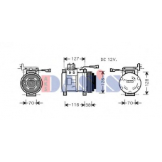 851397N AKS DASIS Компрессор, кондиционер