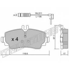 319.0W TRUSTING Комплект тормозных колодок, дисковый тормоз