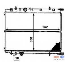 8MK 376 718-141 HELLA Радиатор, охлаждение двигателя