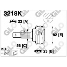 3218K GLO Шарнирный комплект, приводной вал