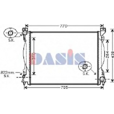 480046N AKS DASIS Радиатор, охлаждение двигателя