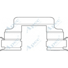 KIT593 APEC Комплектующие, тормозные колодки