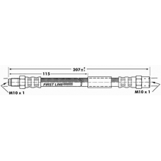 FBH6846 FIRST LINE Тормозной шланг